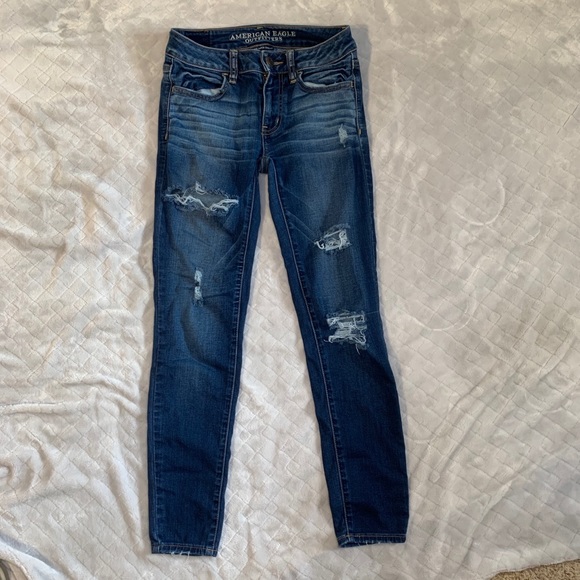 American Eagle Women’s • Skinny Distressed Jeans 0 - Picture 3 of 8